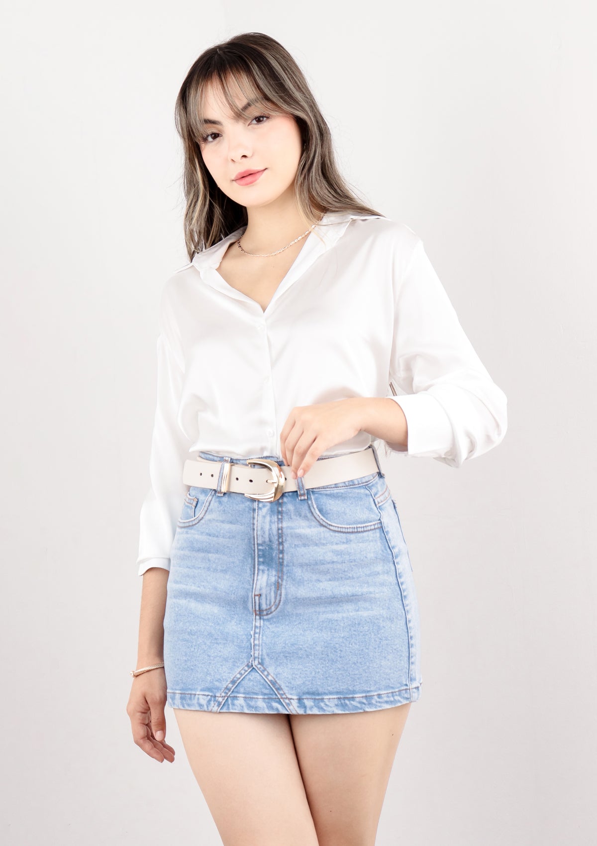 FALDA DENIM VELMA ICE