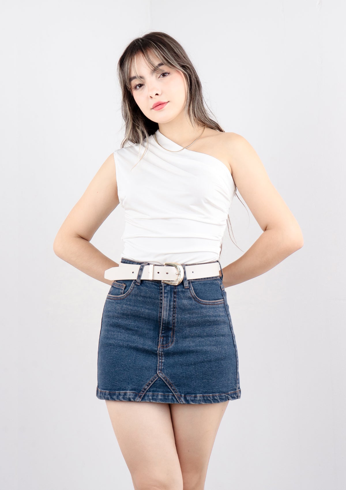 FALDA DENIM VELMA BLUE