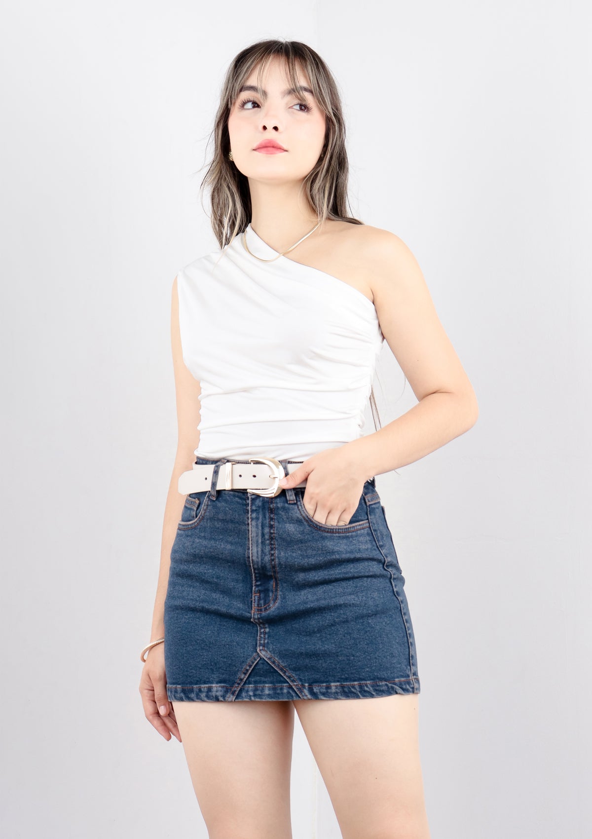FALDA DENIM VELMA BLUE