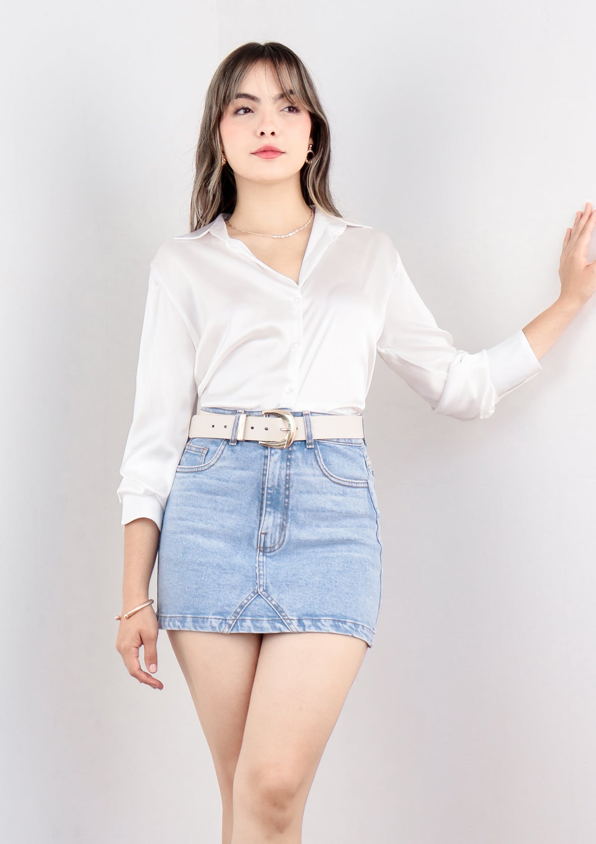 FALDA DENIM VELMA ICE