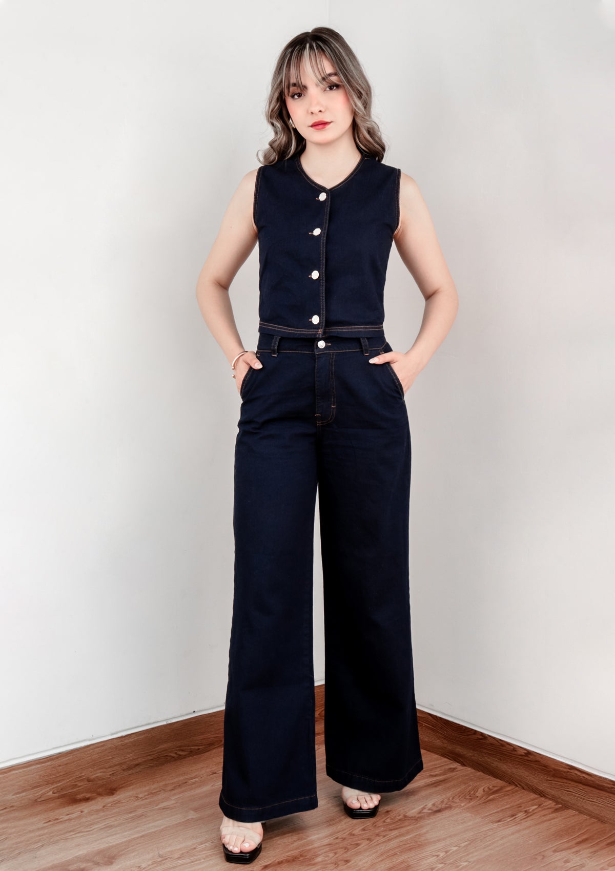 PANTALON PALAZO DENIM